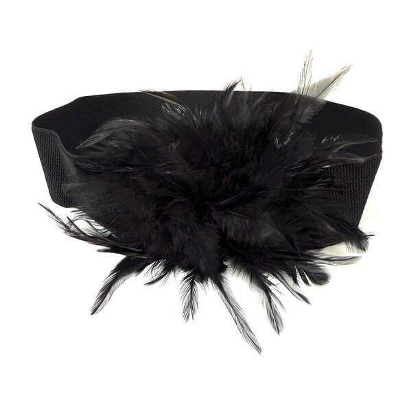 🆕️ Feather Buckle Stretch Glam Belt - Picture 1 of 2